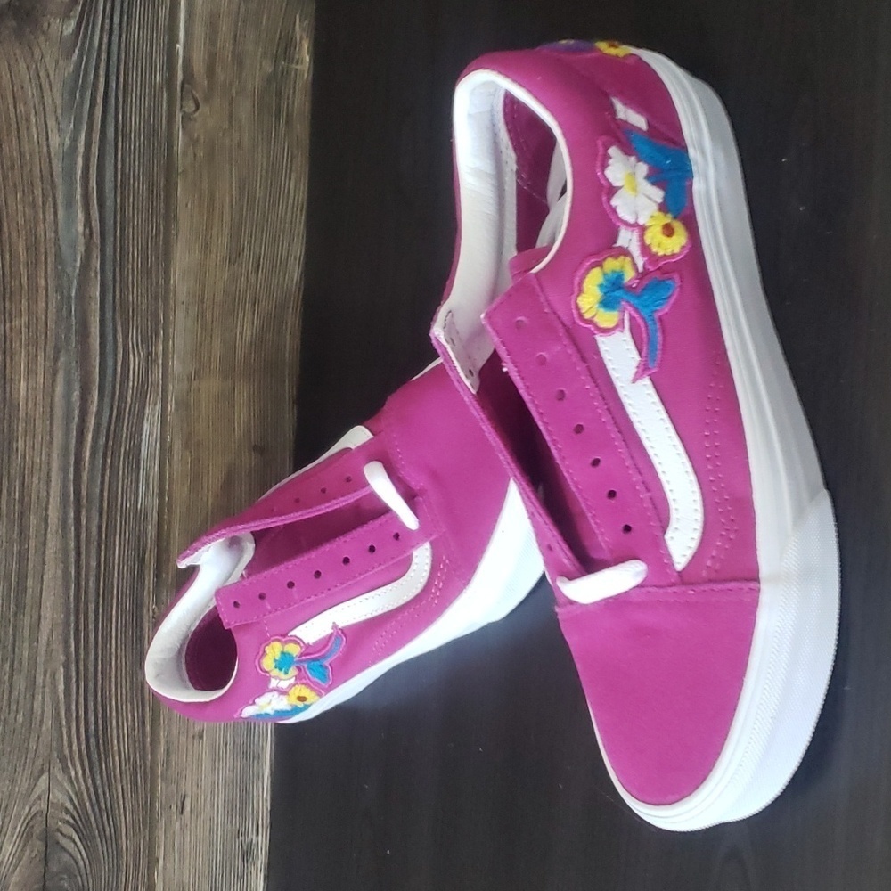 New Vans Old Skool Womens Sneakers Size 6.5 Floral Pink Feminine Cottagecore Fun - Picture 1 of 11